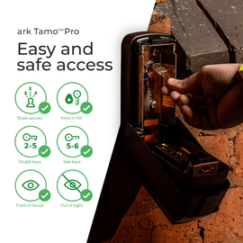 ark Tamo Pro illuminated buttons wall mounted key safe