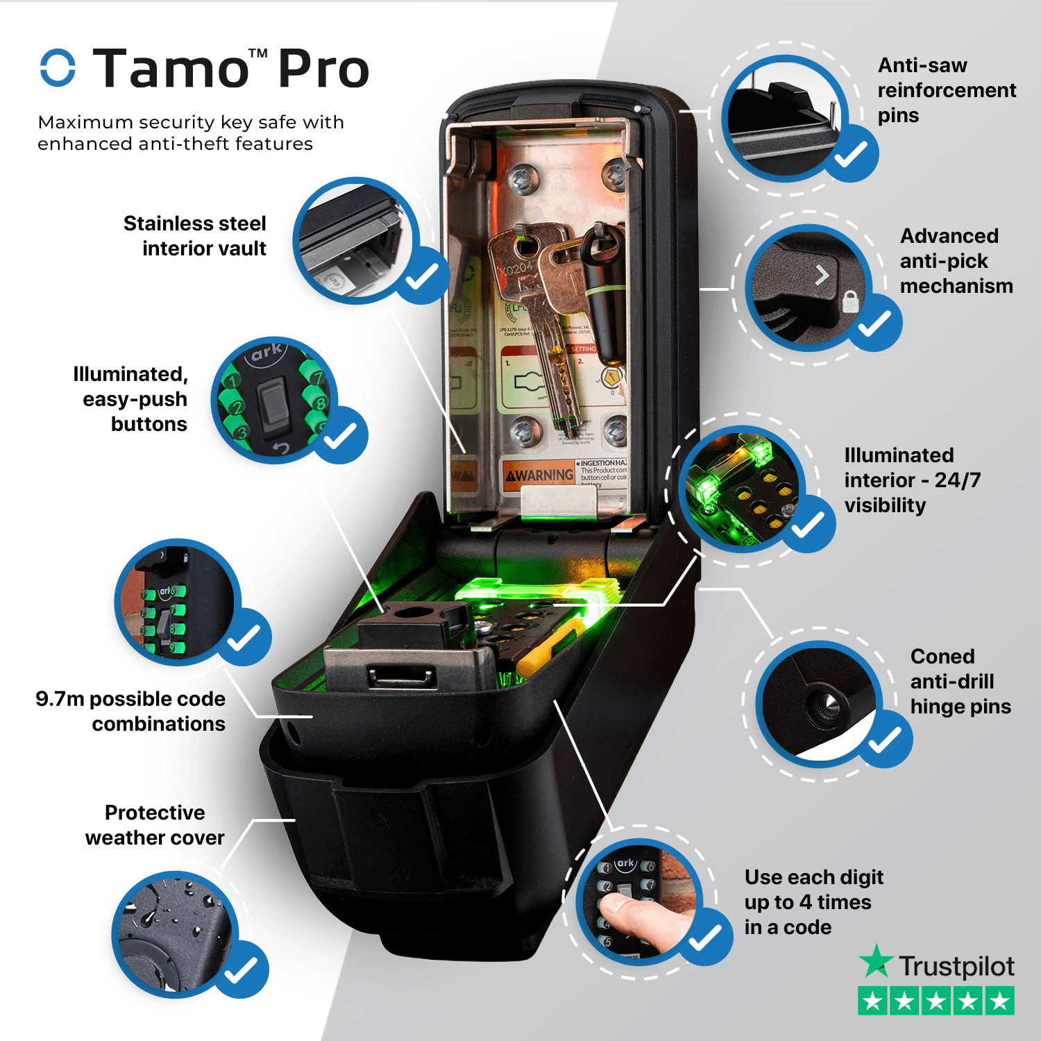 ark Tamo™ Pro Maximum Security Key Safe