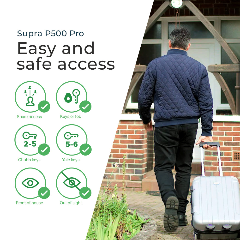 easy and safe access with the Supra P500 Pro key lock box