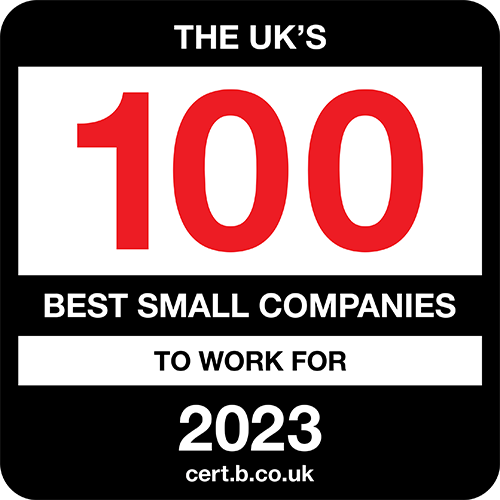 The UK's 100 Best Small Companies to work for 2023 logo