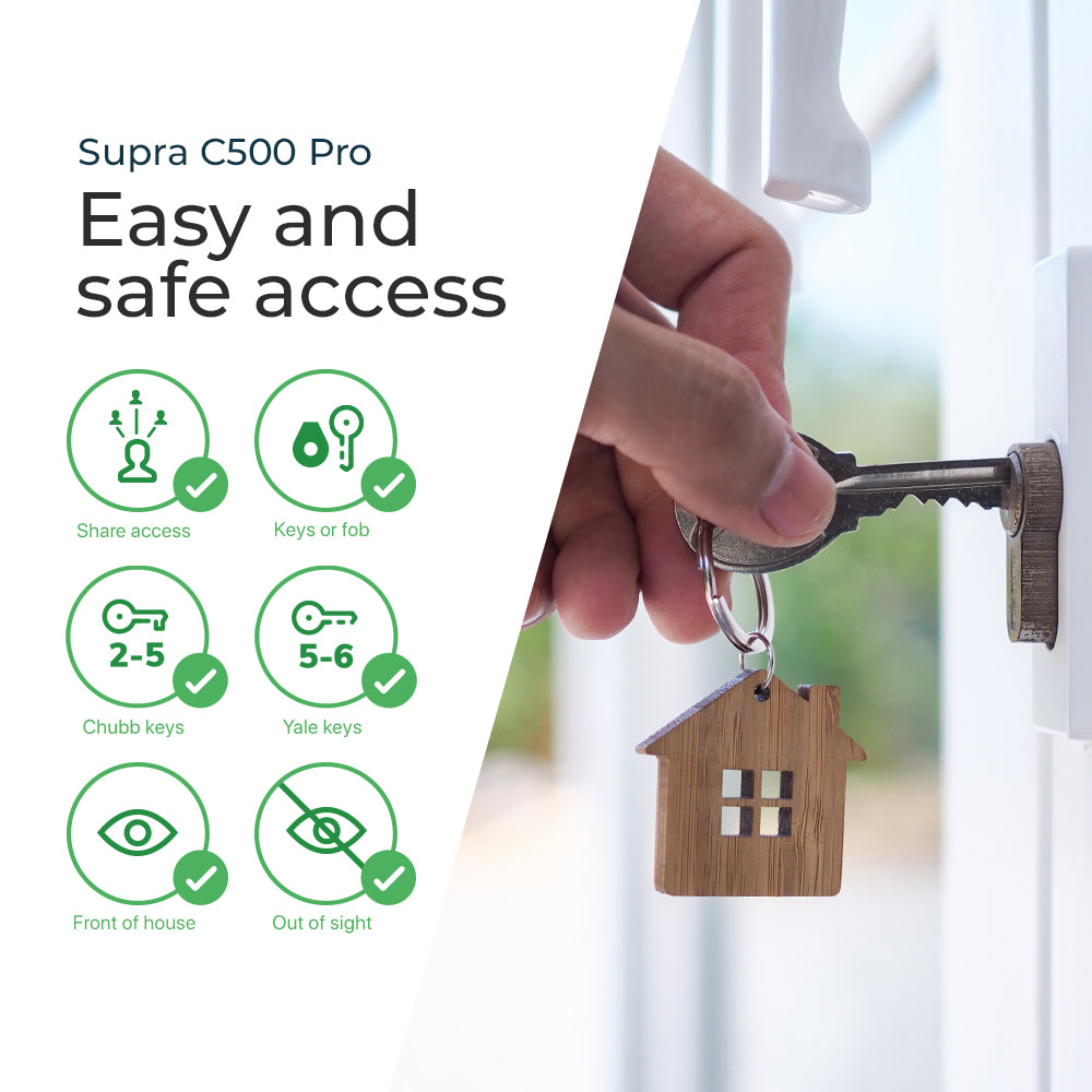 safe and easy home access with the Supra C500 key safe