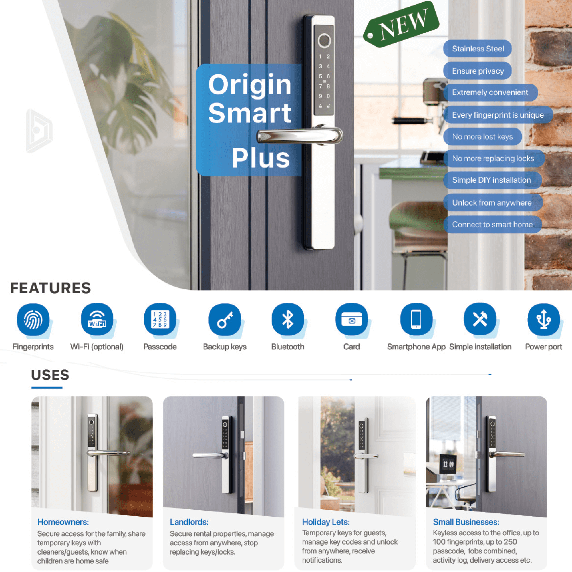 Origin PLUS Smart Door Handle