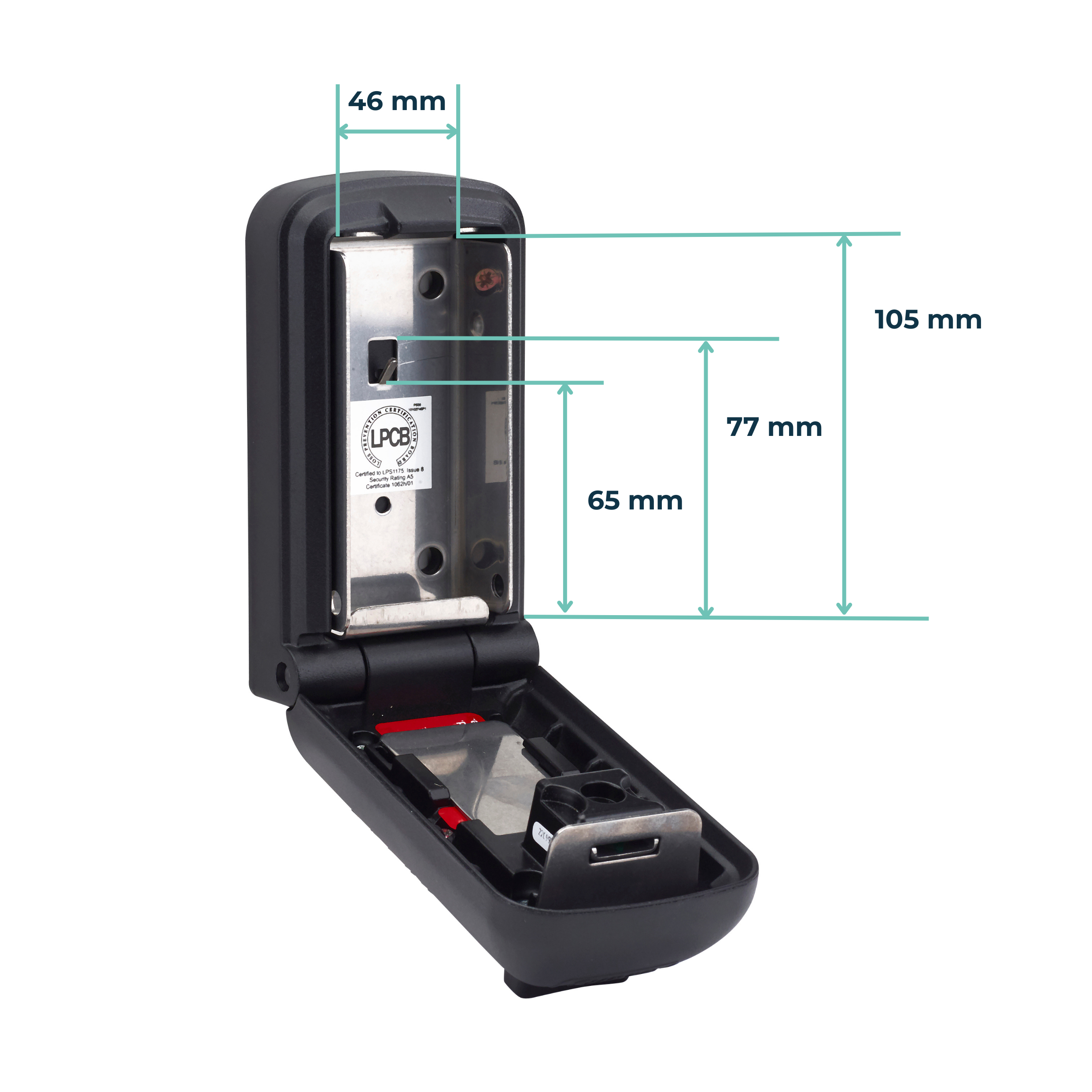 P500 Pro Key Safe with dimensions