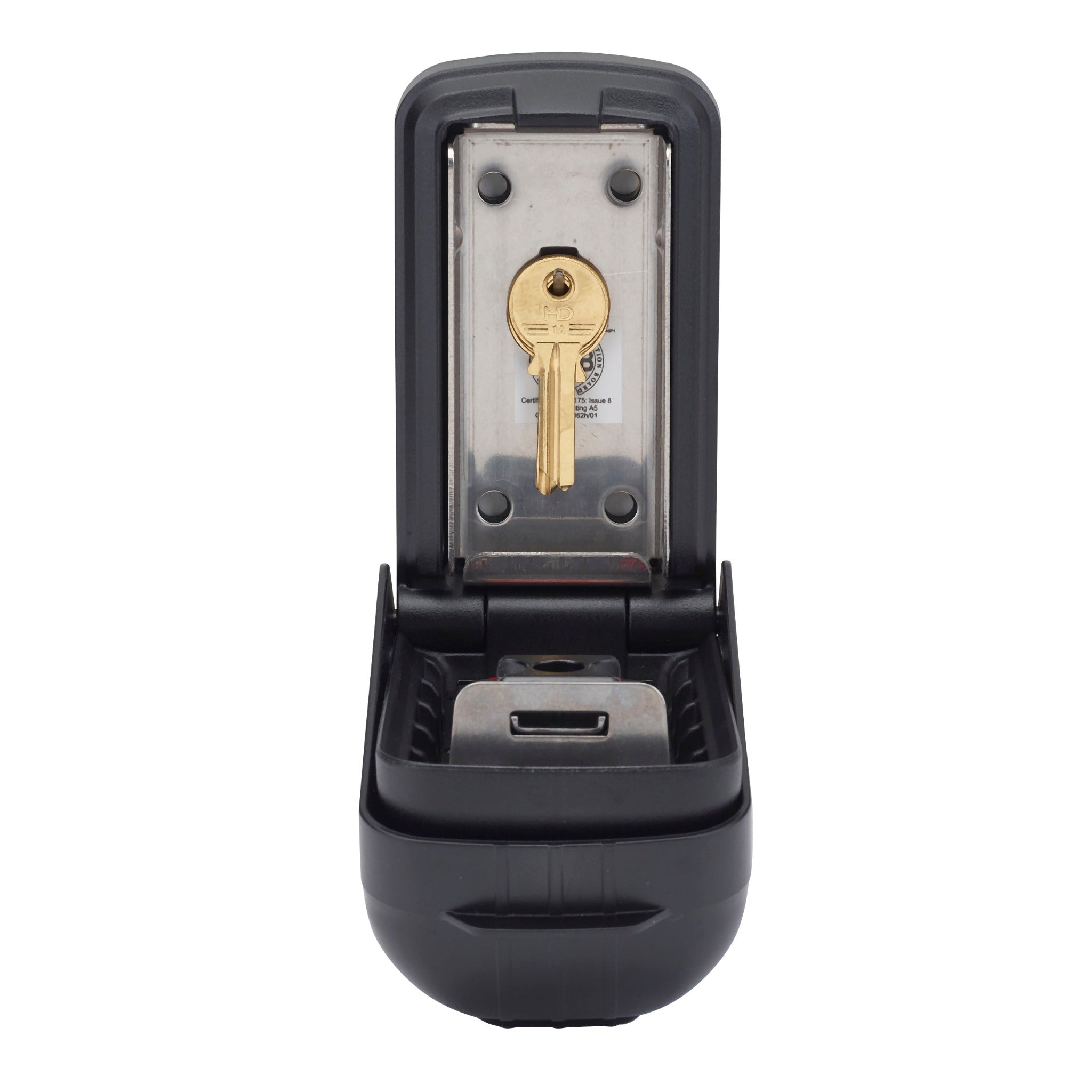Open police preferred Supra P500 pro key safe with 2 yale keys on internal key hook