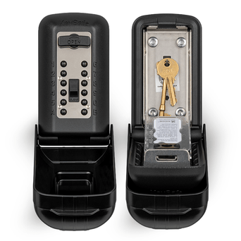 Supra P500 key safe outdoor wall mounted police preferred key safe black 