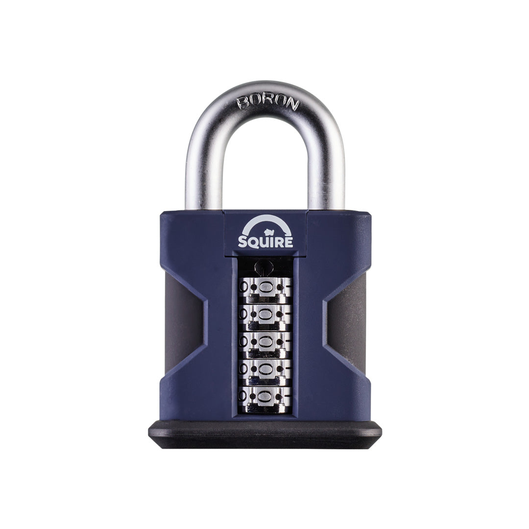 combination pad lock with hardened steel