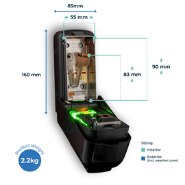 ark Tamo Pro key safe measurements and specification