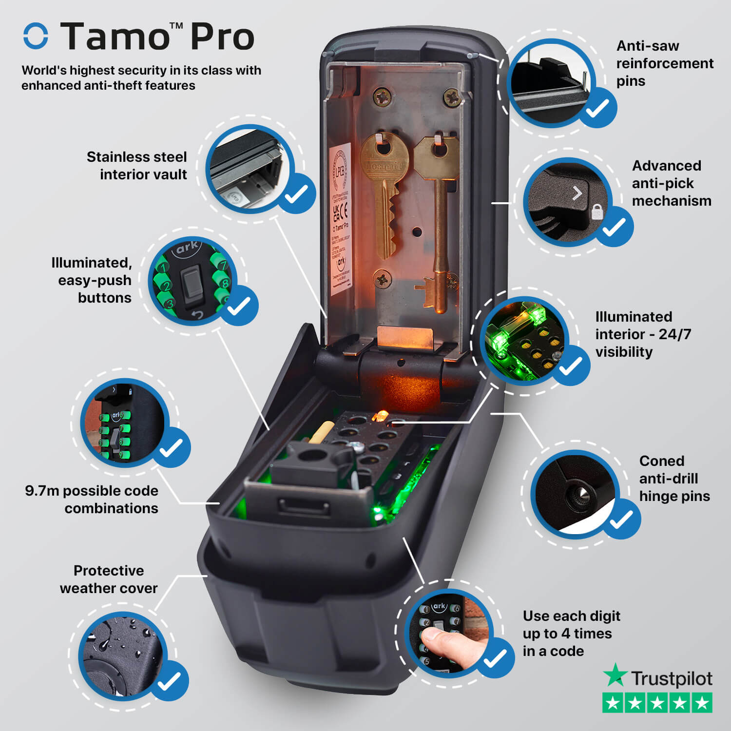 ark Tamo Pro Key Safe Features & Benefits