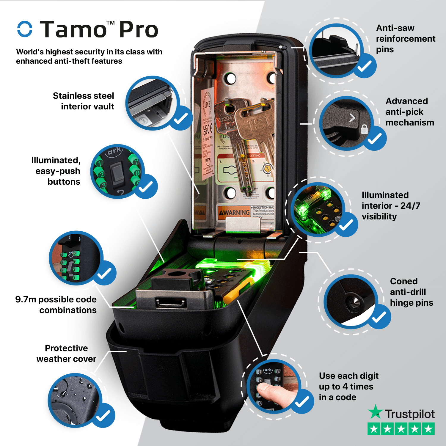ark Tamo™ Pro Maximum Security Key Safe