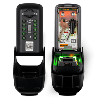 ark Tamo Pro black wall mounted key safe with illuminated buttons secured by design