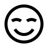 Warranty smile face icon black