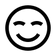 Warranty smile face icon black