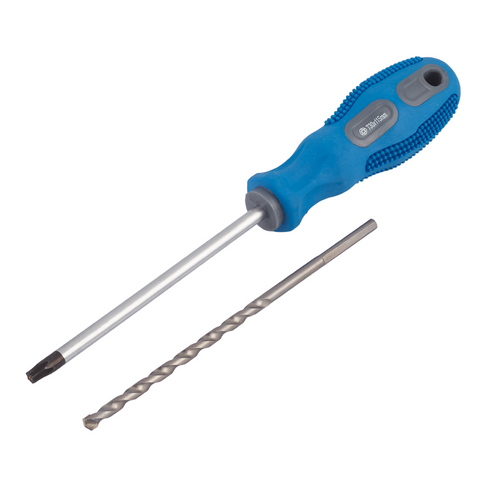 Fitting pack for Supra C500 Pro key safe including torx screwdriver and 5mm masonry  drill bit