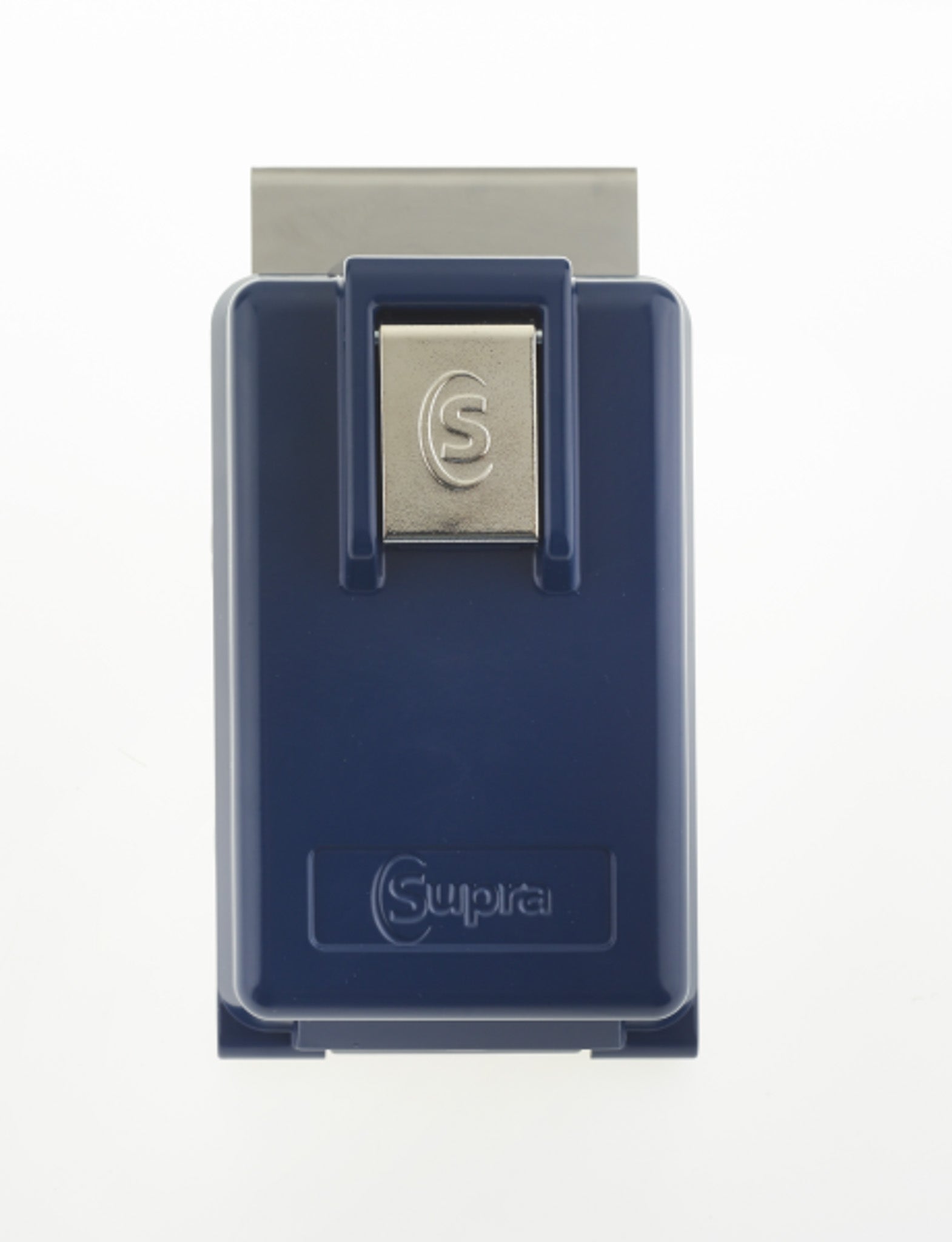Closed blue Supra Indigo key safe for automotive