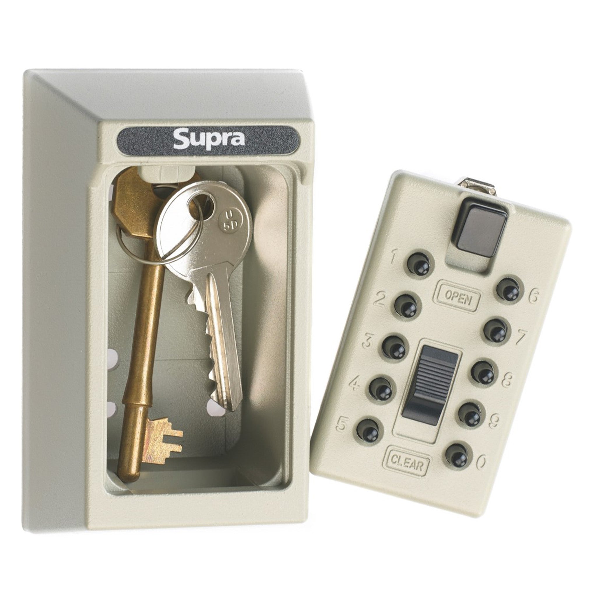 Open Supra S5 permanent key safe with chubb key and yale key inside