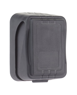 Closed black Supra S7 big box key safe with closed plastic weather cover