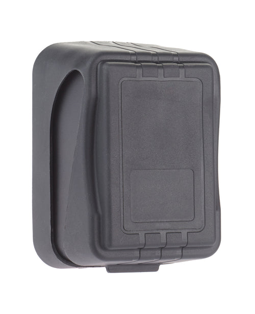 Closed black Supra S7 big box key safe with closed plastic weather cover