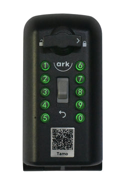 ark Tamo key safe with illuminated green buttons and QR code