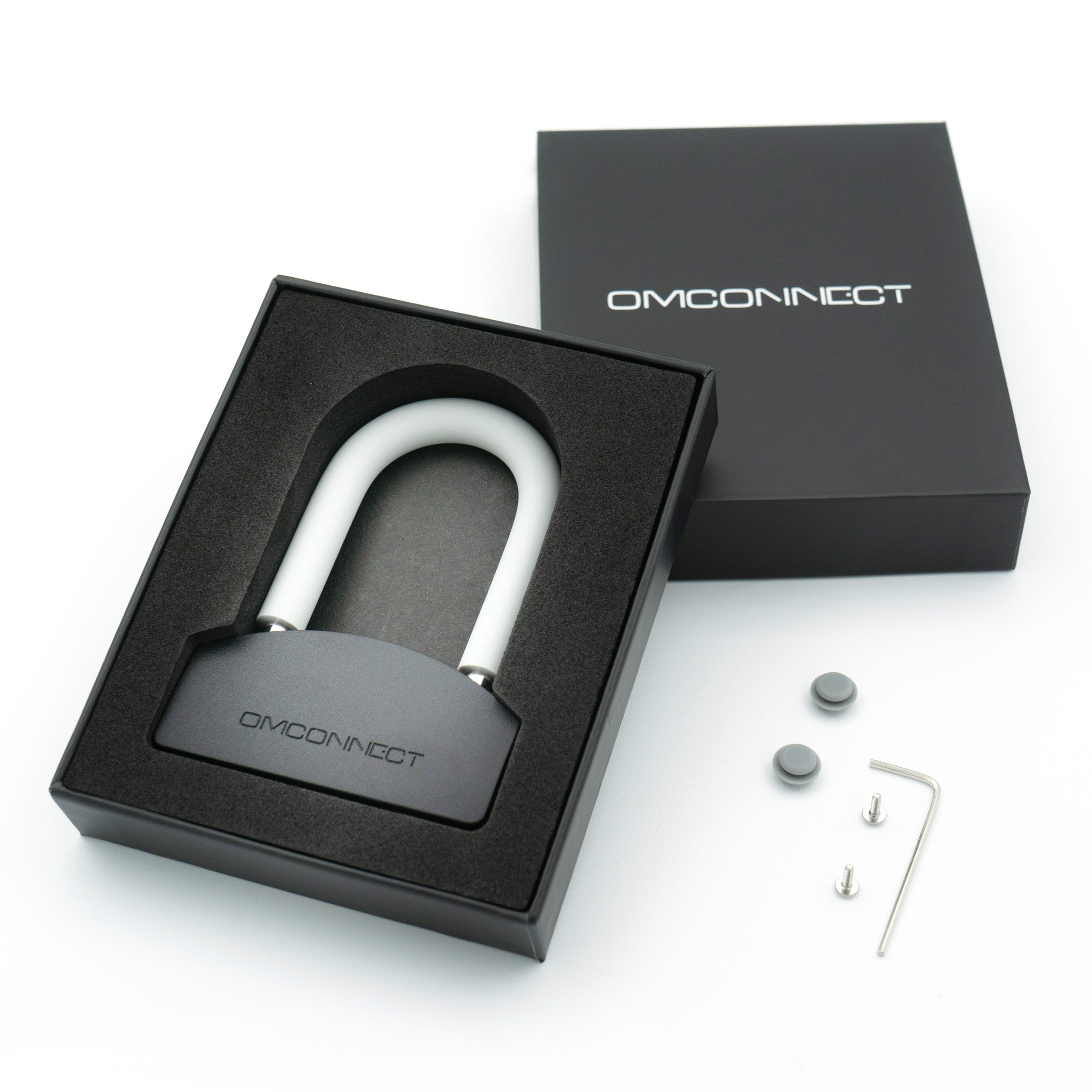 eSafe key box shackle in stylish packaging with included fixings